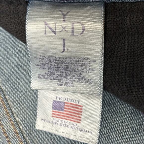 NYDJ Jeans Marilyn Mini Boot High Rise Dark Wash Blue Jeans Womens Size 14W - Picture 8 of 12